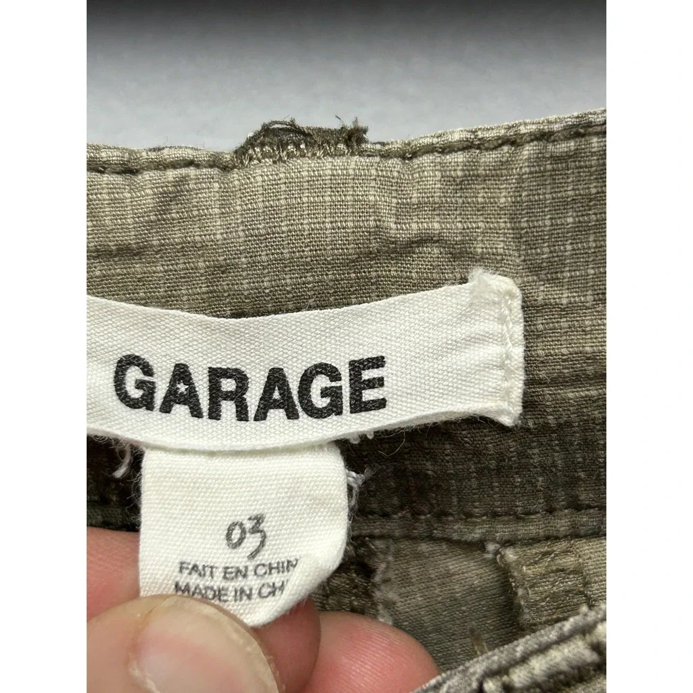 Garage Cargo Pants Womens 3 Green Camo Ripstop Jogger Utility 100044083